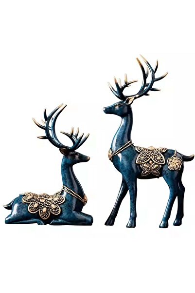 Generic 2 Pcs Home Decore Artistic Sculpture Graceful Deer Decoration for Hou...