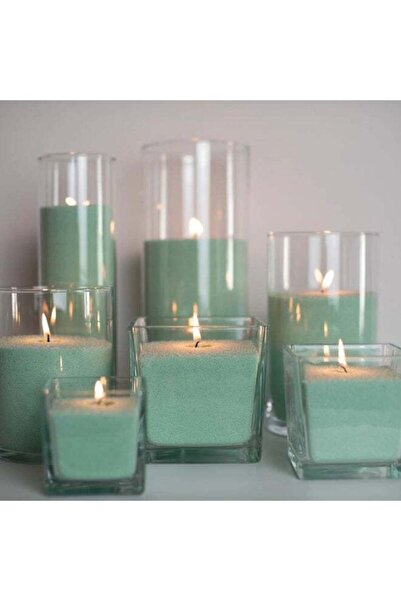 Generic Green Wax Sand Candle Kit 500g with 15 Wicks (6cm) – DIY Candle Sand ...