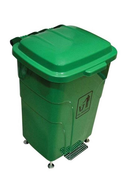 EK BINS Pedal Waste Bin | Durable Plastic Garbage Bin with Sturdy Metal Rod B...