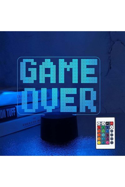 Generic ARS® Night Creative ''GAME OVER'' Visual Desk Gift for Gamers - Color...