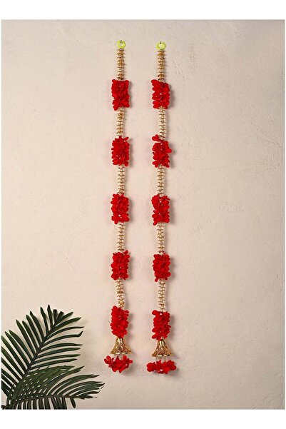 Generic Madhoor Pearl Multi-Tier Decorative Latkan Door Hanging Red for Diwal...
