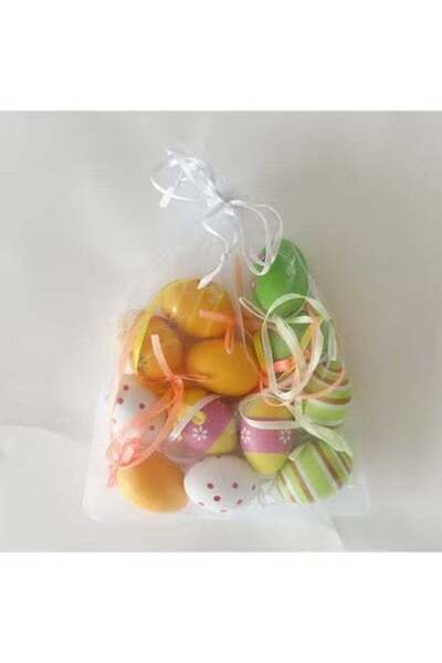 Generic 12-Pack Decorative Egg Ornaments, Colorful Basket Decorations, Party ...