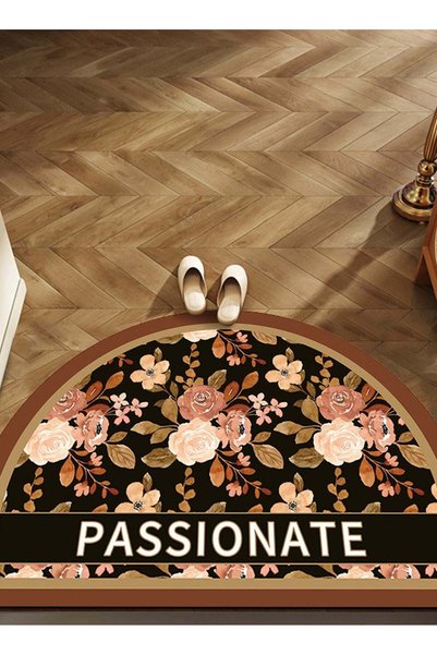 Generic 50x80cm Half Circle Rug Front Doormat Entrance Door Welcome Indoor Ma...