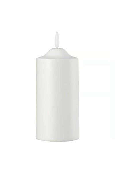 Generic LED Pillar Candle, Battery-Operated, White, 14 cm