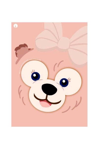 Generic Cartoon Themed Metallic Plate Brown/Black/Blue 20x15cm