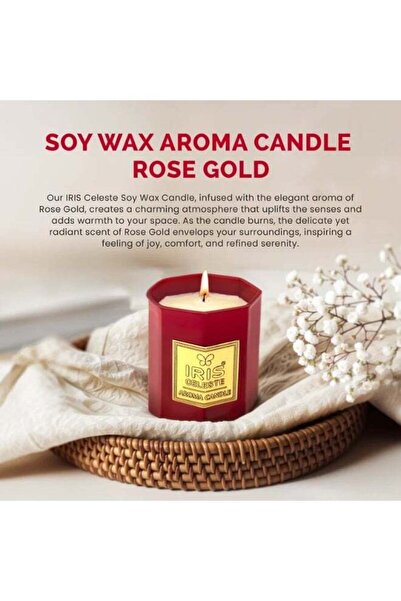 Generic Rose Gold Soy Wax Jar Candle with lid - 113grams, Scented candle 4oz ...