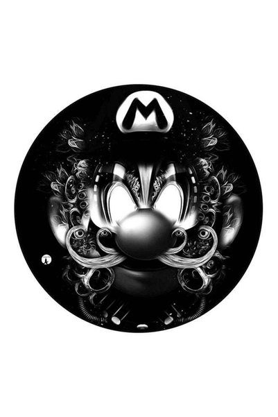 Generic Cartoon Printed Fridge Magnet Black/White 5.5cm