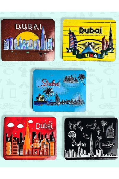 Generic 5 pcs Colorful Embossed 2D Fridge Magnet Set 9×7 cm | Assorted Dubai ...