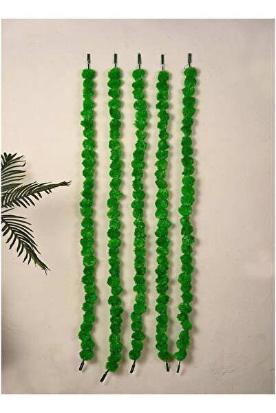 Generic Madhoor Flower Pompom Marigold Decorative Latkan Door Hanging Green f...