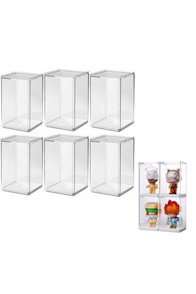 Generic 6pcs Display Case, Plexiglass Box, Acrylic Display Case, Collector's ...