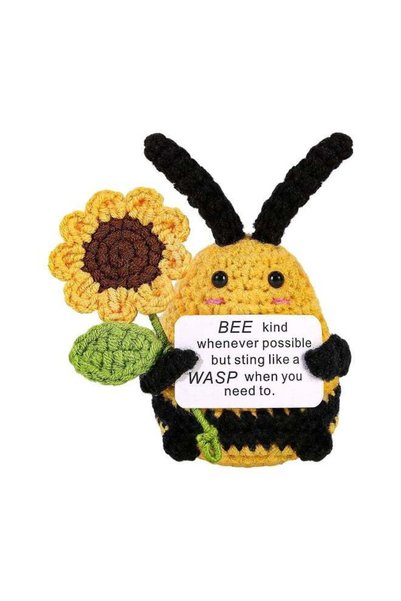 Generic HANNEA® Mini Positive Crochet Bee Animals, Handcraft Crochet Desk Dec...