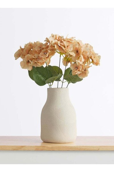 Generic Hydrangea 1pc Flower Bunch with 5 buds – Peach | 43cm Artificial Flow...