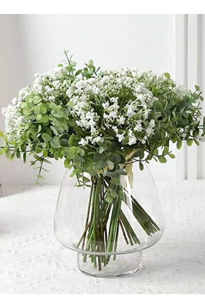 Generic 4-Bundle Artificial Baby's Breath Gypsophila Silk Flower Eucalyptus B...