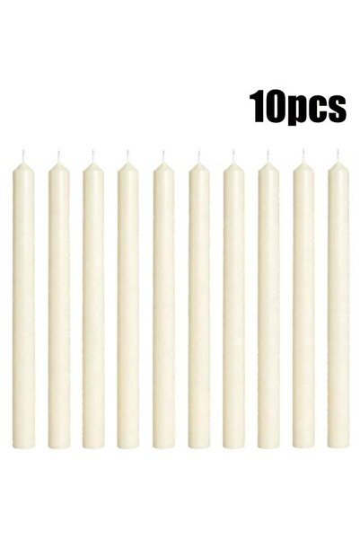 Generic 10-Pack White Dripless Church Candles