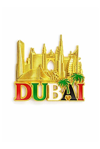 Generic Fridge Metal Magnet Gold polish | colorful Enamel Hand Painted Dubai ...