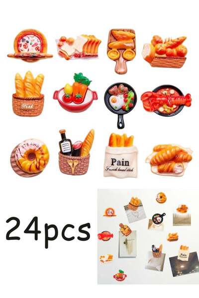 Generic 24 Styles Magnetic Refrigerator Magnets Miniature Food Beverage Bottl...