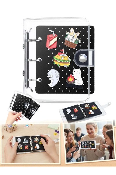 Generic 1Pc Mini Enamel Badge Display Booklet, Transparent Gift Set, Travel B...