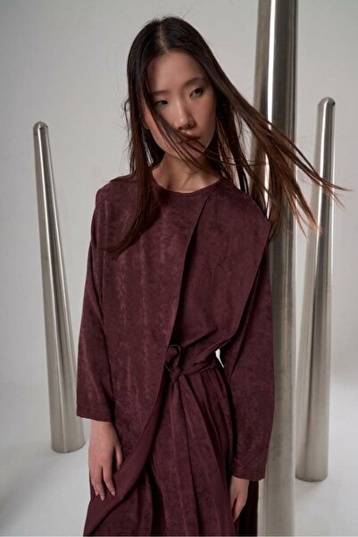 Ceremony 720 Venus Dress with Front and Back Pieces Burgundy