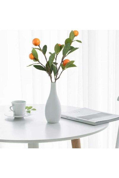 Generic LATIFA 1 Stem Artificial Orange Branch, Lifelike Simulation Fruit Pla...