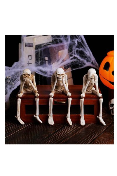 Generic Halloween Skeleton Decoration, 3 Pcs 20cm Full Body Skeleton with Pos...