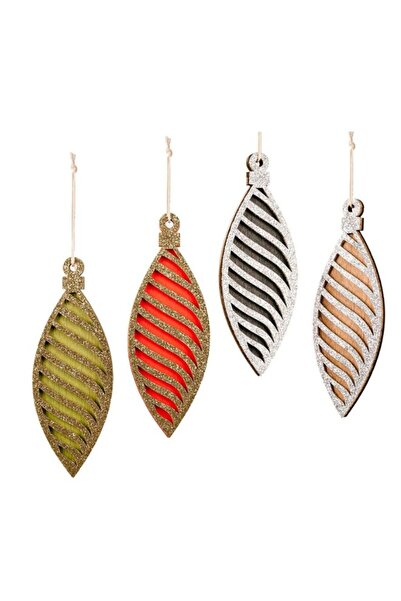 Generic Wooden Christmas Ornaments - Rustic Hanging Decorations for Tree, Wal...