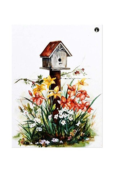Generic Flowers Themed Printed Plate White/Brown/Green 20x15cm