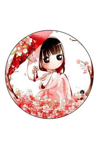 Generic Anime Printed Fridge Magnet Red/White/Brown