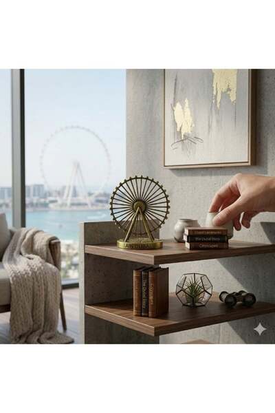 Generic Metal Ain Dubai Decoration - Dubai Eye Ferris Wheel Model Metallic Gr...