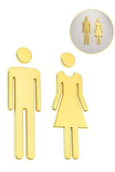 Generic 1 Pack 2 Pcs Men & Women Toilet Door Signs Set, Premium WC & Bathroom...
