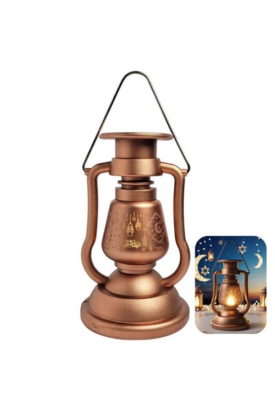 Generic SOBHYS Heritage Glowing Ramadan Fanoos, 24.5cm LED Lantern with Flick...