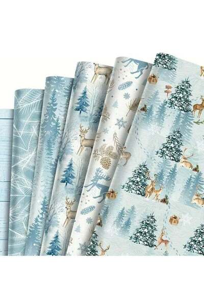 Generic 6pcs Christmas Gift Wrapping Paper Set, Christmas Designs, Traditiona...