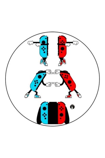 Generic Video Game Controller Printed Fridge Magnet Blue/Red/Black 5.5cm