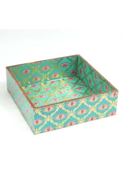 Generic Madhoor Green Decorative Gift Tray for Wedding Hampers, Sweets, Dry F...