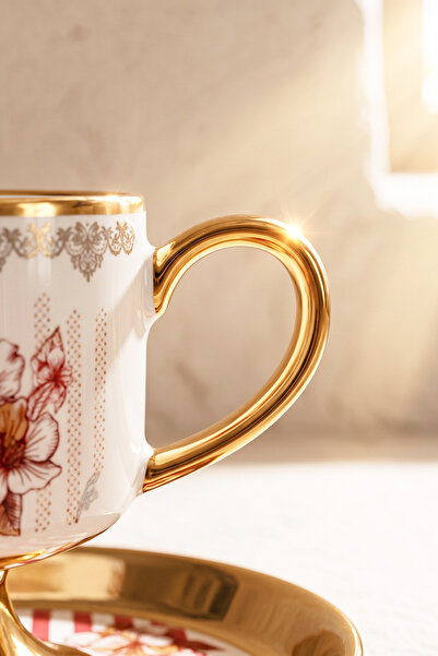 Perotti Cherry Blossom Porselen 2 Kişilik Kahve Fincanı Takımı