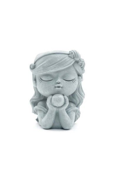 Generic Bonsai Craft Vase Blessing Doll Polyresin Decorative Flower Pot Elega...