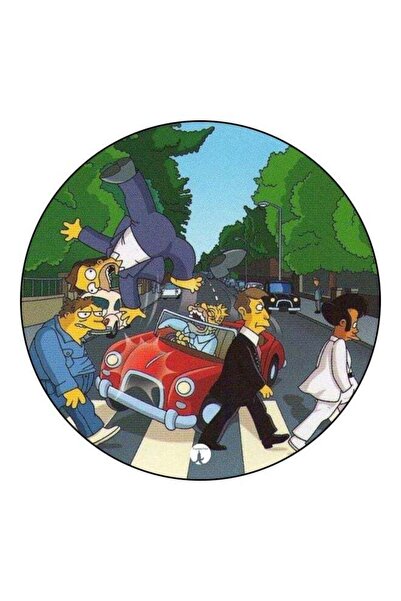 Generic The Simpsons Printed Fridge Magnet Black/Blue/Green 5.5cm