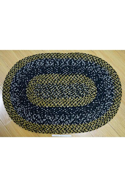 Generic GOLD MANTIS Braided Oval Area Rug 60×90cm – 100% Cotton, Handmade Rev...