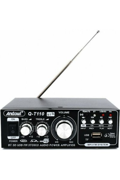 Andowl Q-T110 Ενισχυτής Ισχύος Hi-Fi Στερεοφωνικός 075612 Μαύρο