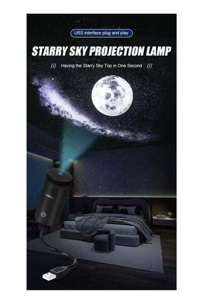 Generic USB Starry Sky Projection Lamp with Flexible Gooseneck, Plug & Play G...