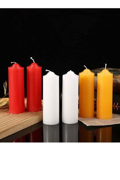 Generic 6 Pack Pillar Candles Set, 4.2*13CM, Colorful Unscented Block Candles...