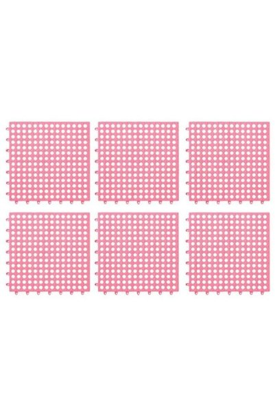 Generic 6 Pieces Non-slip Shower Mat Bathroom Square PVC Bathmats for Kitchen...
