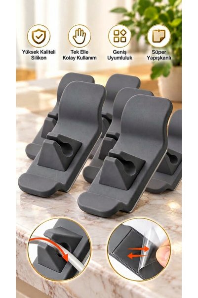 HB LİFE 6 Adet Kendinden Yapışkanlı Airfryer Kablo Tutucu – Plastik Kablo Düzenleme Aparatı