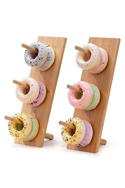 Generic Donut Wall Stand Wooden Doughnut Display Stand Dessert Table Decorati...