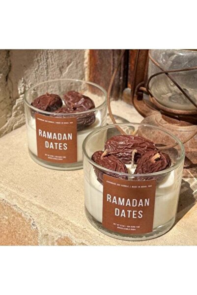 Generic Arabic Dates Scented Jar Candle with lid - 470 gms (16.6 oz) | 100% S...