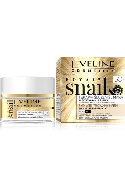 Eveline Cremă de față Royal Snail 50+, lifting intensiv, reducerea ridurilor,...