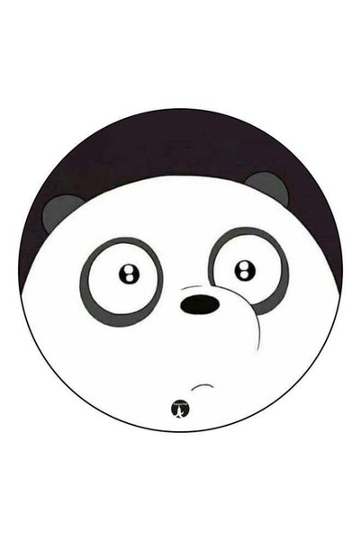Generic Panda Printed Fridge Magnet White/Black/Grey 5.5cm