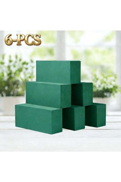 Generic 6-PCS Rectangular Dry Floral Foam Blocks, Dry & Wet Absorbent Flower ...