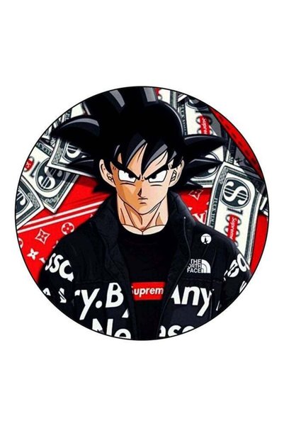 Generic Goku Printed Fridge Magnet Red/Black/Cream 5.5cm