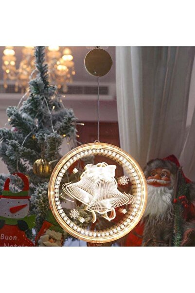 Generic Manvik Christmas Bell 3D LED Light Decoration, Acrylic, Warm White, 1...
