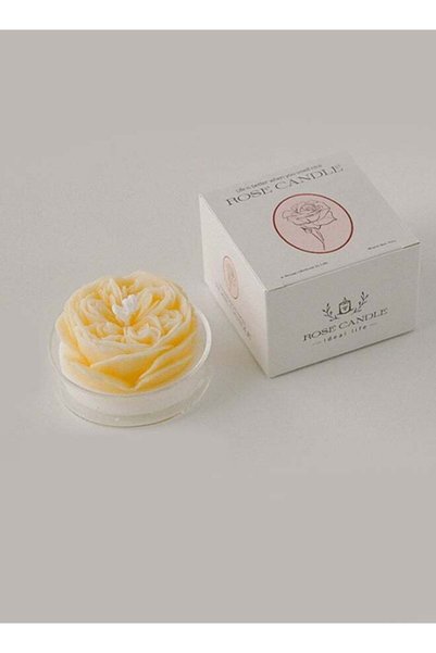 Generic Yellow Austin Rose Scented Candle - Chamomile Fragrance, Natural Soy ...
